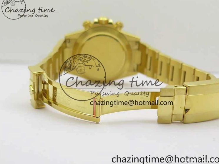 AAA Replica Watches and Daytona Noob YG Bracelet BestValue 904L SA Black Crystal Case Dial YG Best 1:1 2630 116508 Edition 0109